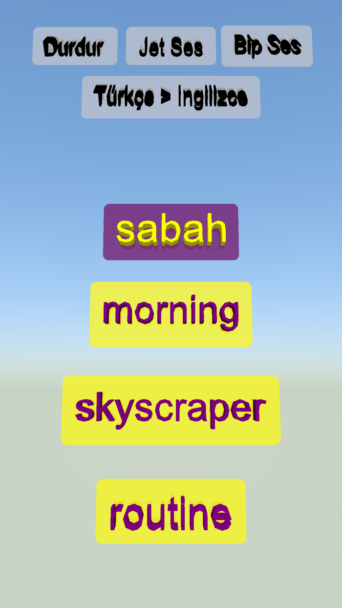 Kelime oyunu ingilizce türkçe