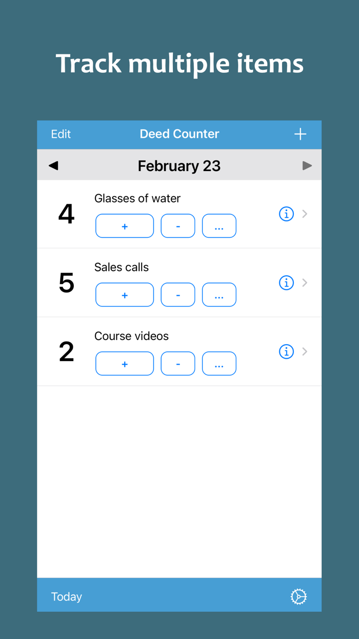 Deed Counter - Daily Tracker
