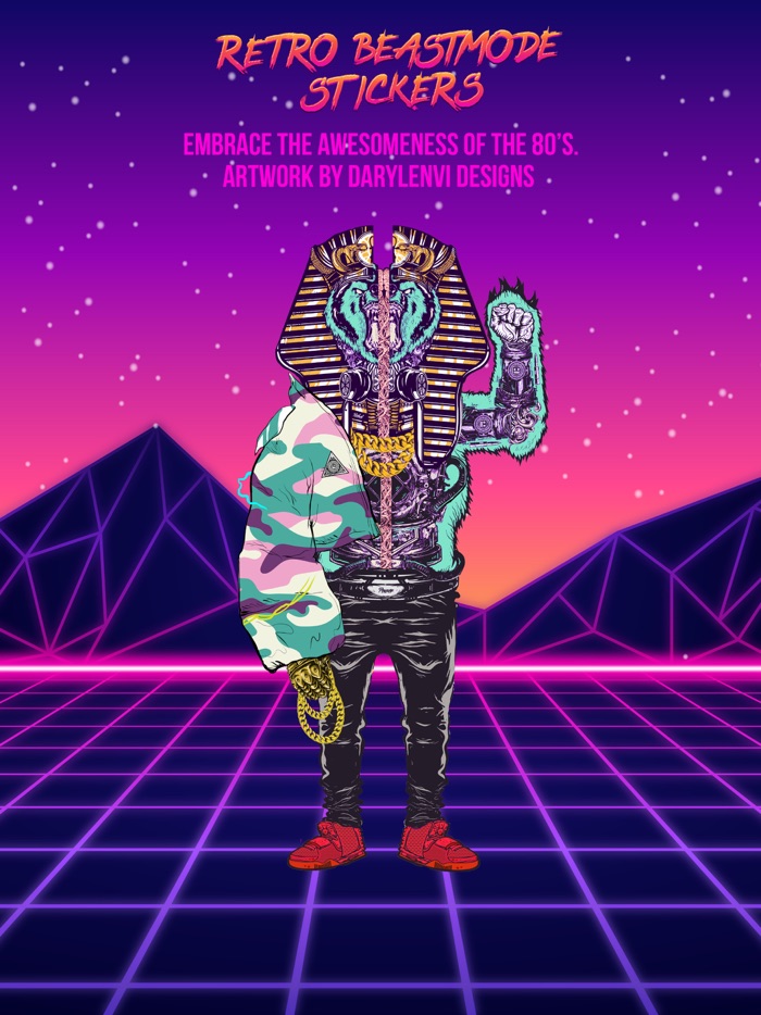 Retro Beastmode Stickers