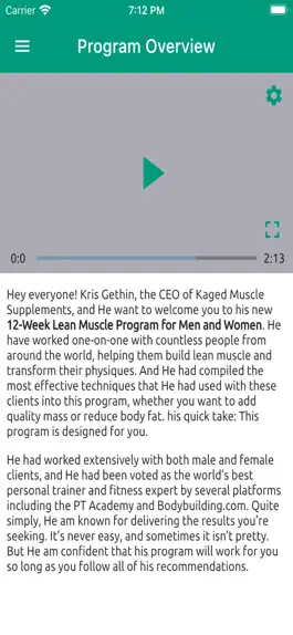 Game screenshot Lean Muscle Program mod apk
