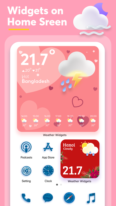 Weather Widget - Clock Radarのおすすめ画像6