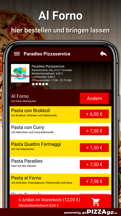 Paradies Pizzaservice Dresden screenshot 6