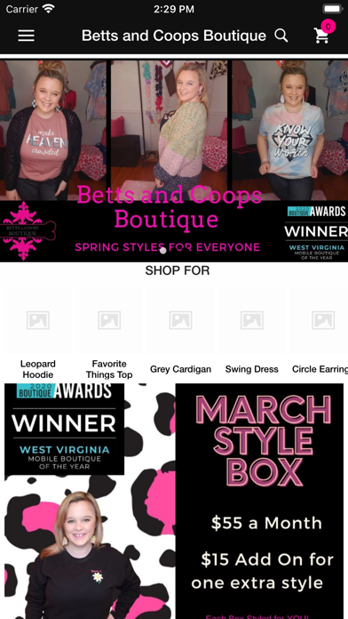 Betts and Coops Boutique screenshot 1