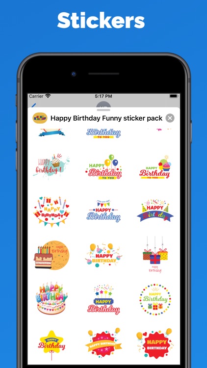 Happy Birthday stickers cards