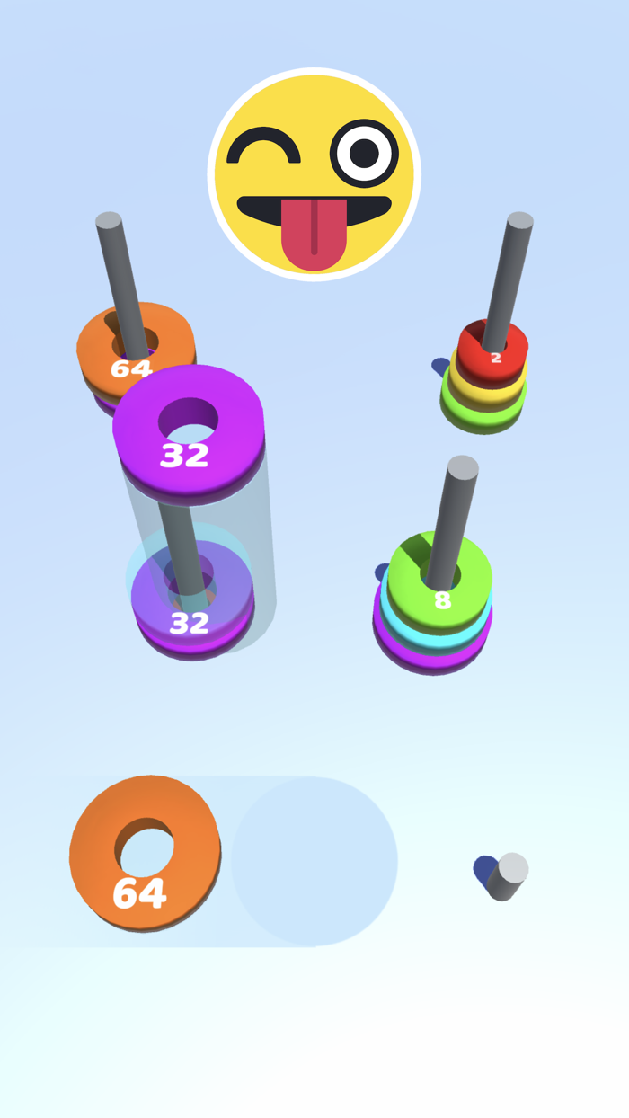 Color Ring Stack Hoop Sort