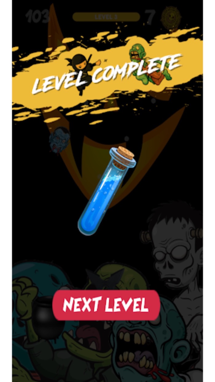 Ninja cut zombie head