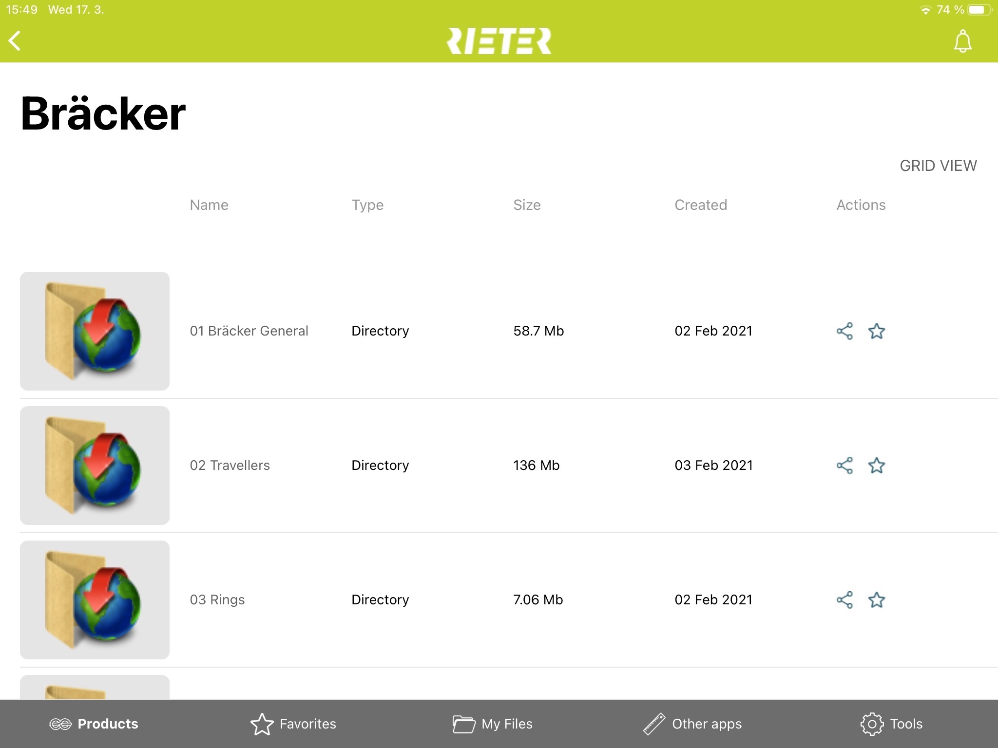 Rieter Sales App screenshot 2