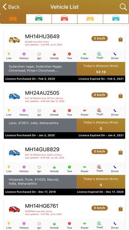 Dawn telematics screenshot-3