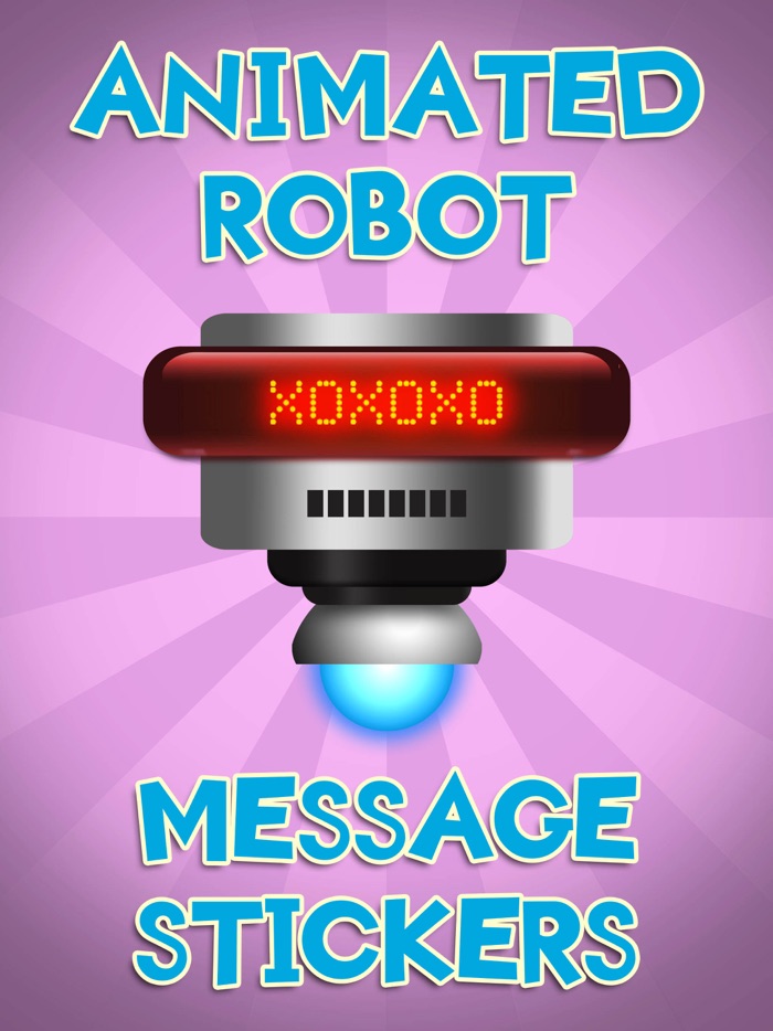 Animated Robot Text Stickers
