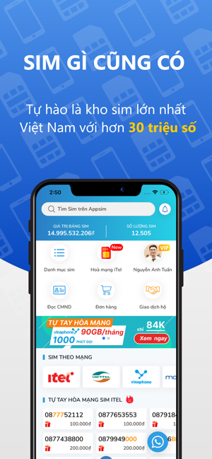 Appsim - Mua bán sim số đẹp