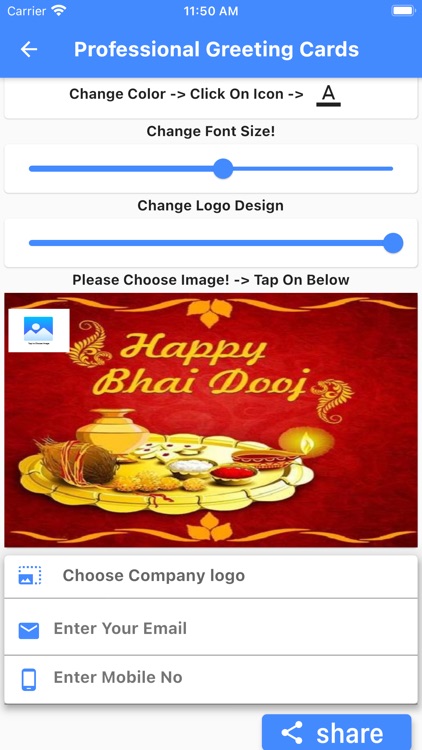 Bhai Dooj Wishes Card Maker screenshot-7