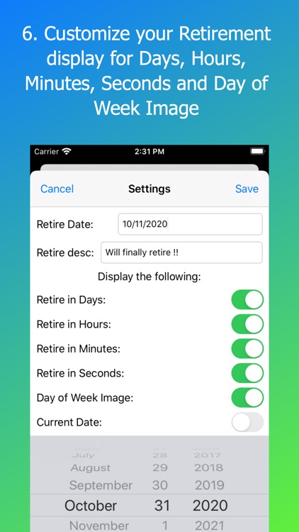Retire Calendar screenshot-5