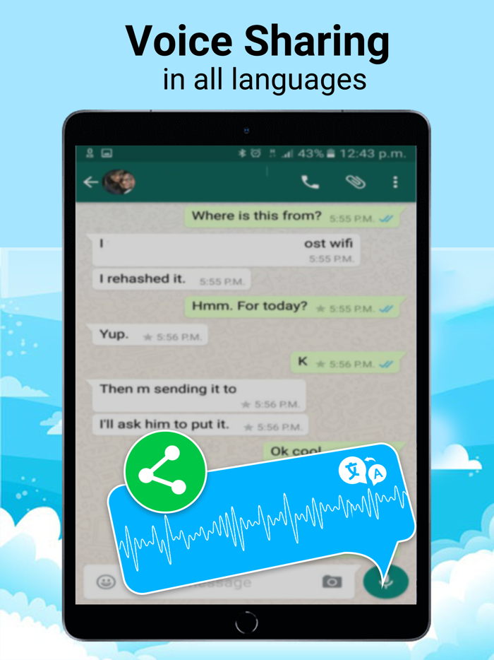 Voice Share in all languages