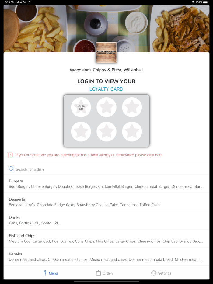 Woodlands Chippy  Pizza