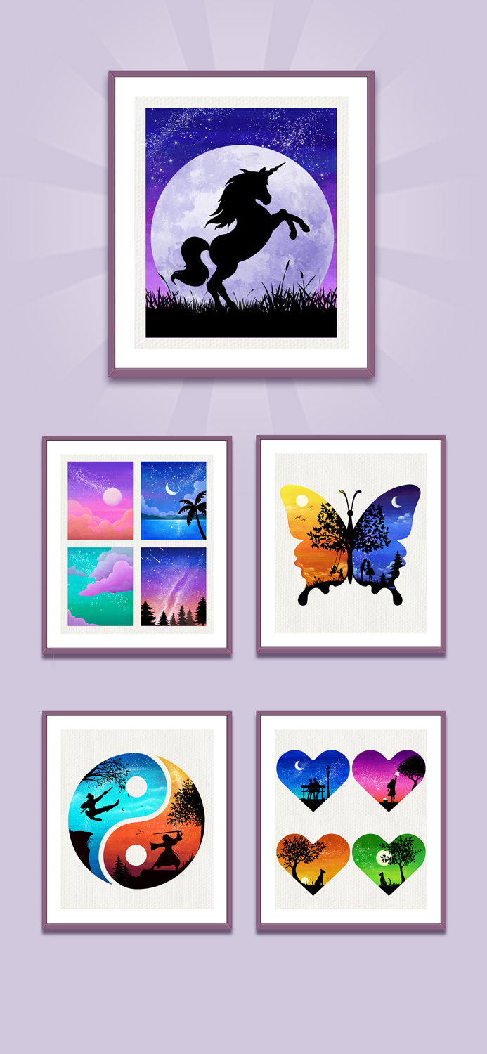 流光剪影 Silhouette Art