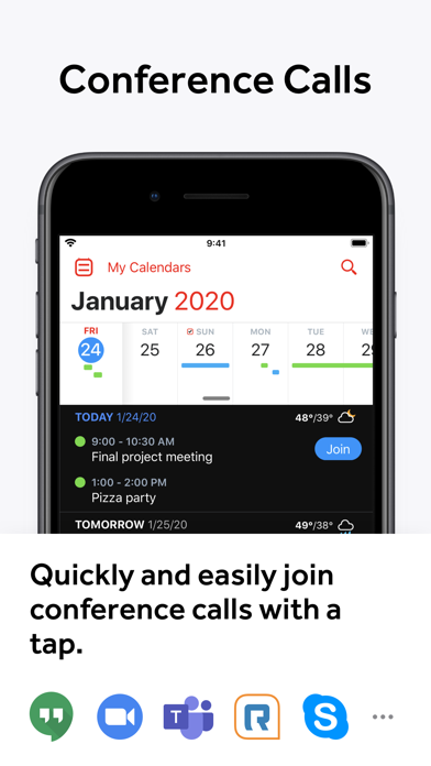 Fantastical - Calendar & Tasks Screenshot on iOS