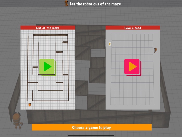 Let the robot out of the maze