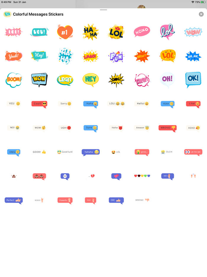 Colorful Messages Stickers