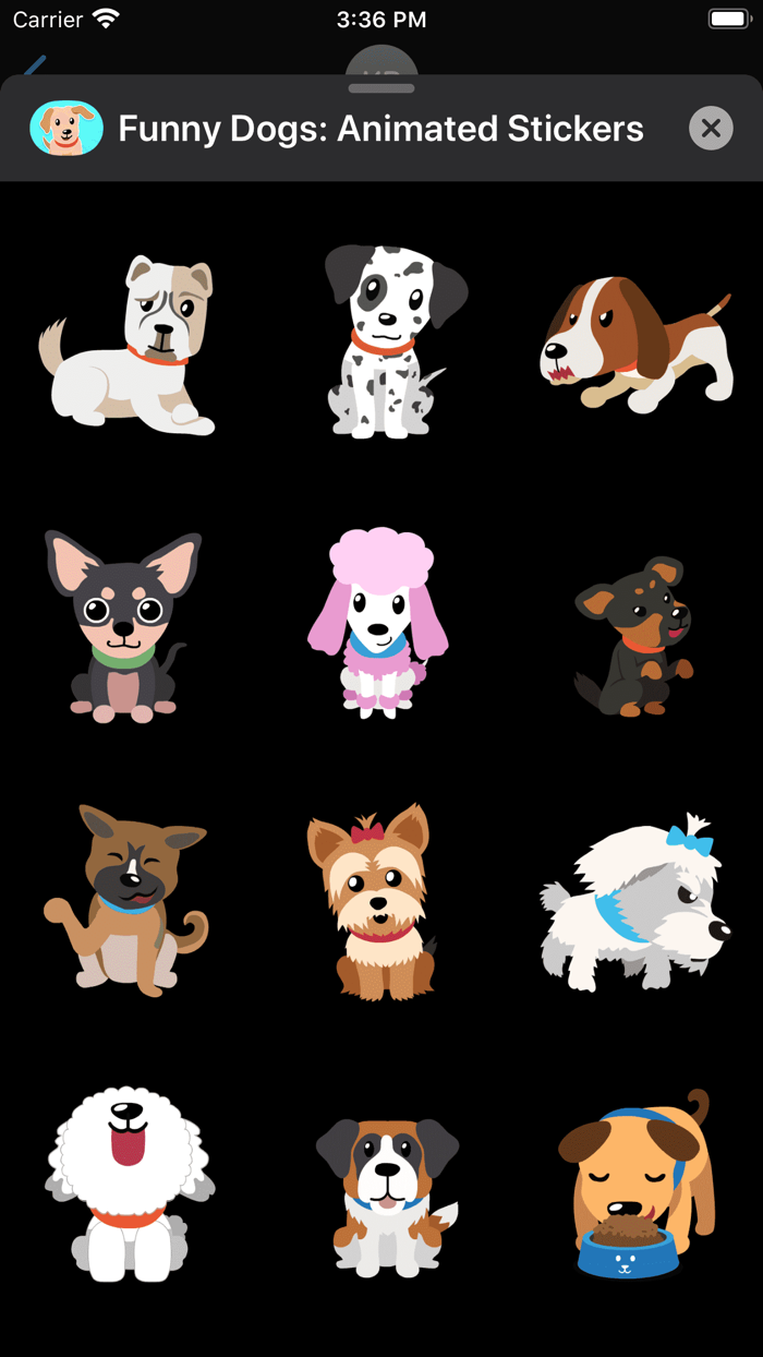 Funny Dogs Animated Stickers