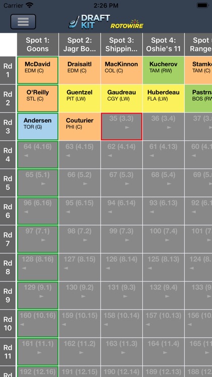 Fantasy Hockey Draft Kit '20 screenshot-3