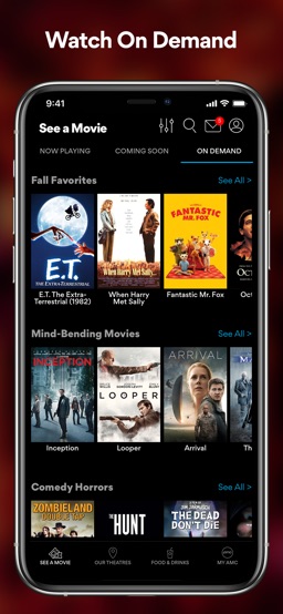 AMC Theatres: Movies & More app screenshot