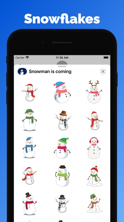 Snowman Winter stickers emoji