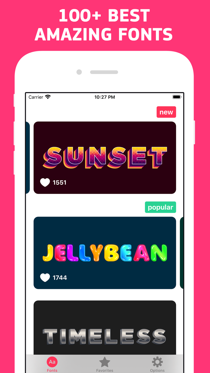 Fonts for Instagram Stories