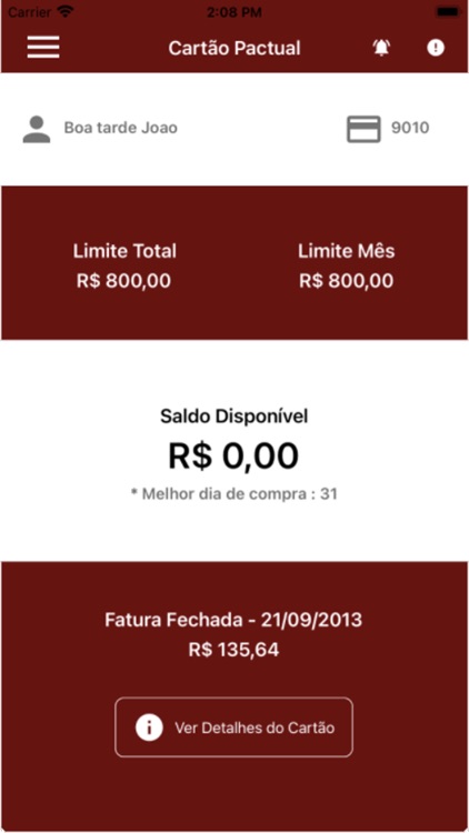 Cartão Pactual