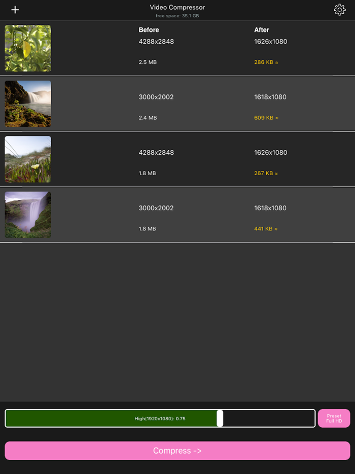 Video CompressorShrink videos