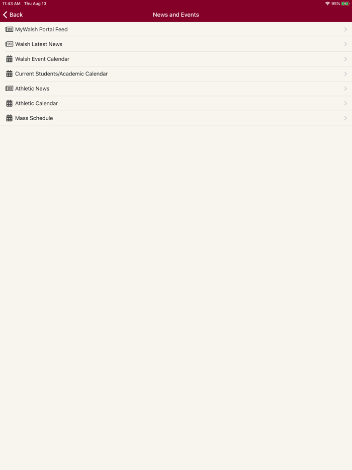 Walsh University App