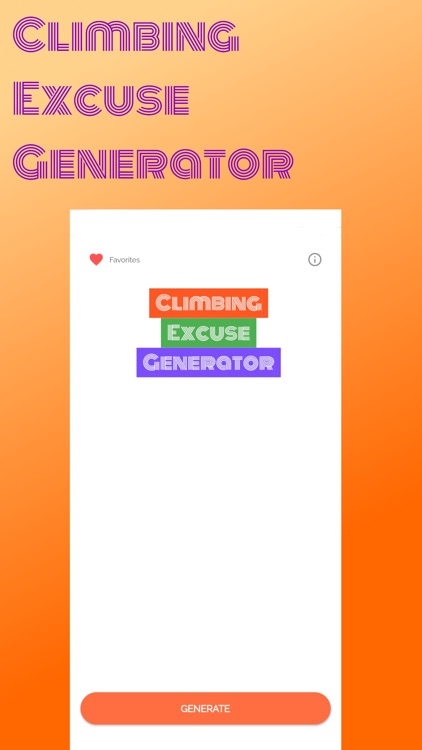 Climbing Excuse Generator