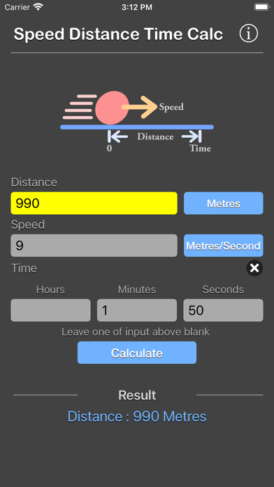Speed Distance Time Calc screenshot 4