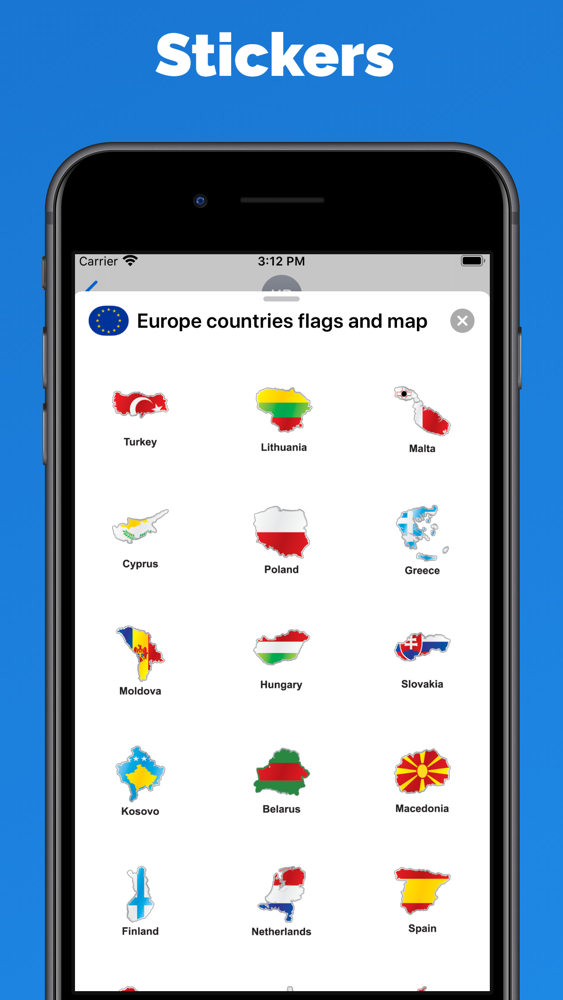 Europe country flags emoji App for iPhone Free Download Europe