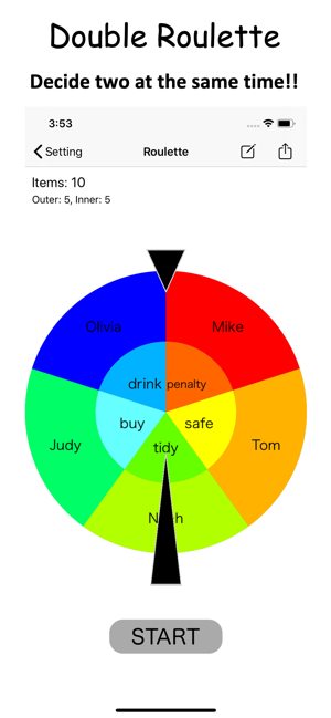 Double Roulette - decide two!!