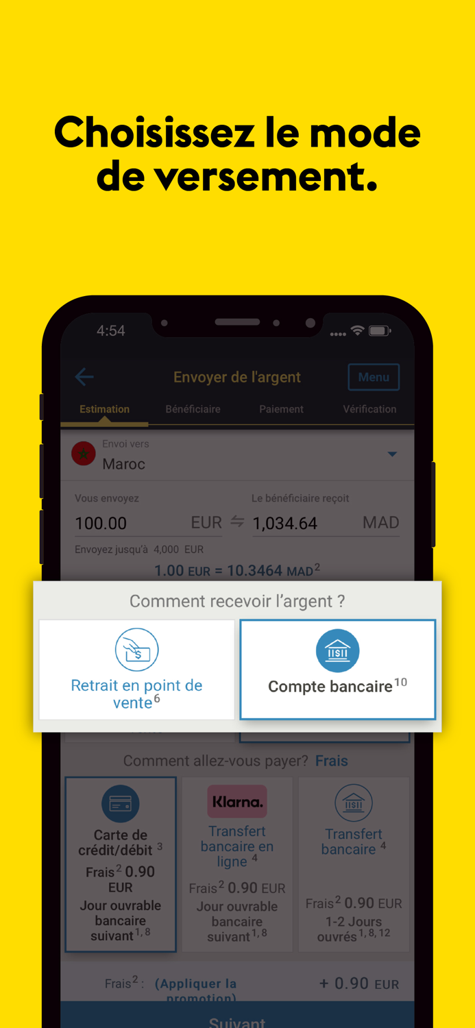 Transf. argent Western Union®