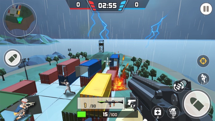 吃鸡战场：卡通和平精英多人枪战刺激战场游戏