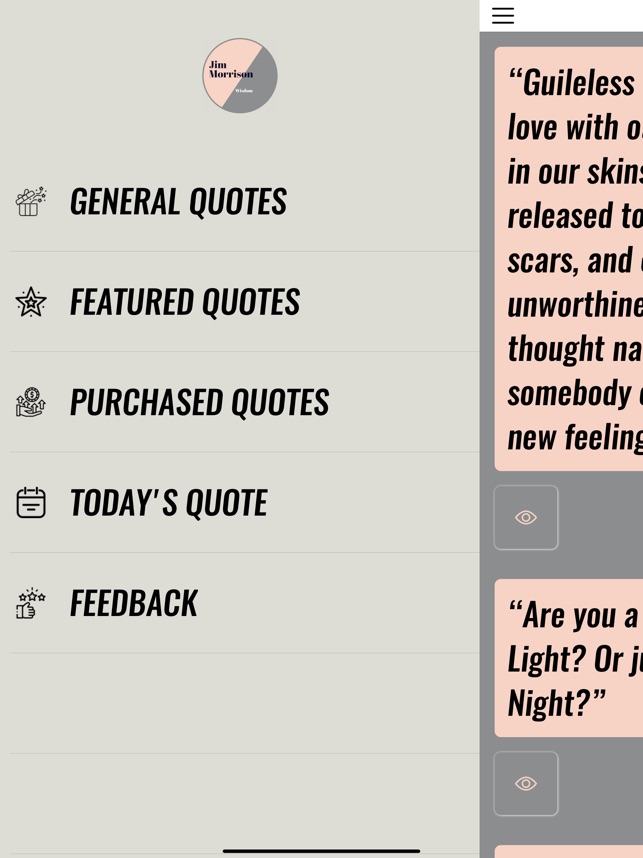 Jim Morrison Wisdom on the App Store