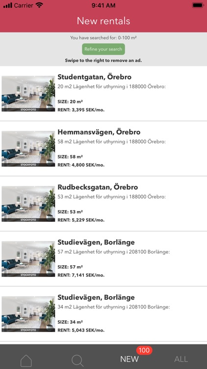 Housing for rent in Sweden