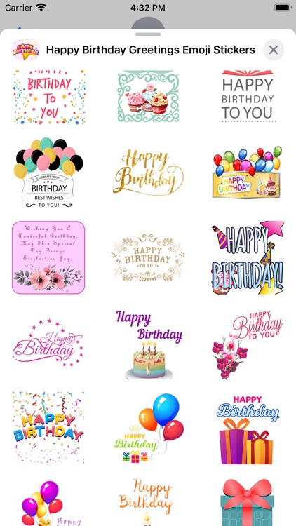 Wish Happy Bday Emoji Stickers