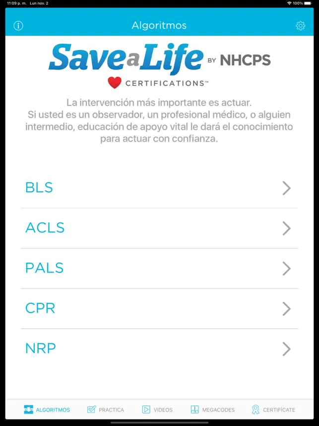 Captura de Pantalla 1 MediCode- ACLS, PALS, BLS, CPR iphone