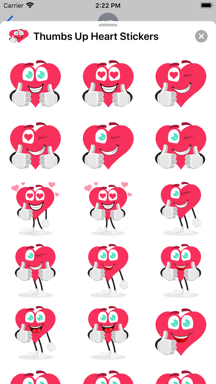 Thumbs Up Heart Stickers