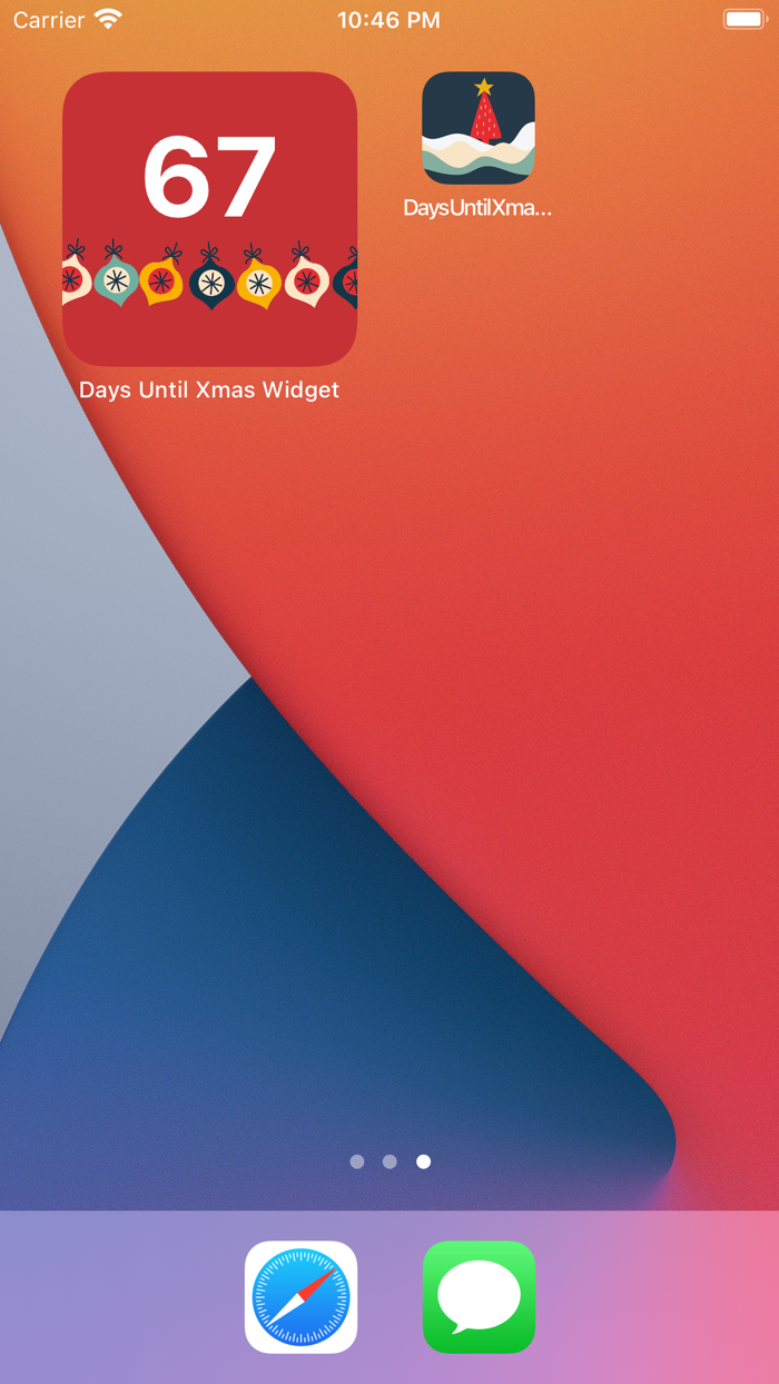 Days Until Xmas Widget