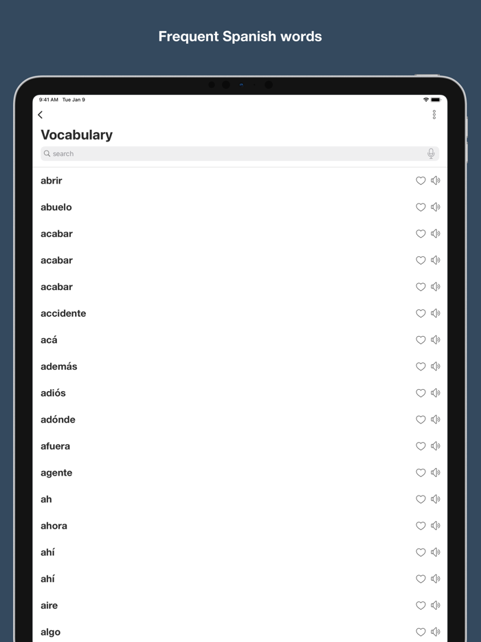 Dictionary of Spanish language