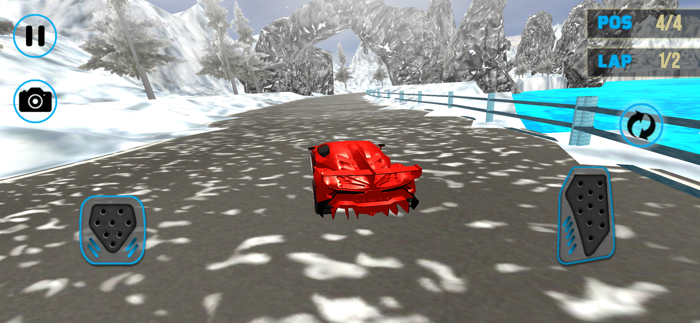 Đua xe trên tuyết Lamborghini