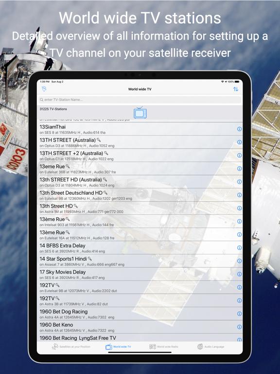 Satellite channels screenshot 3