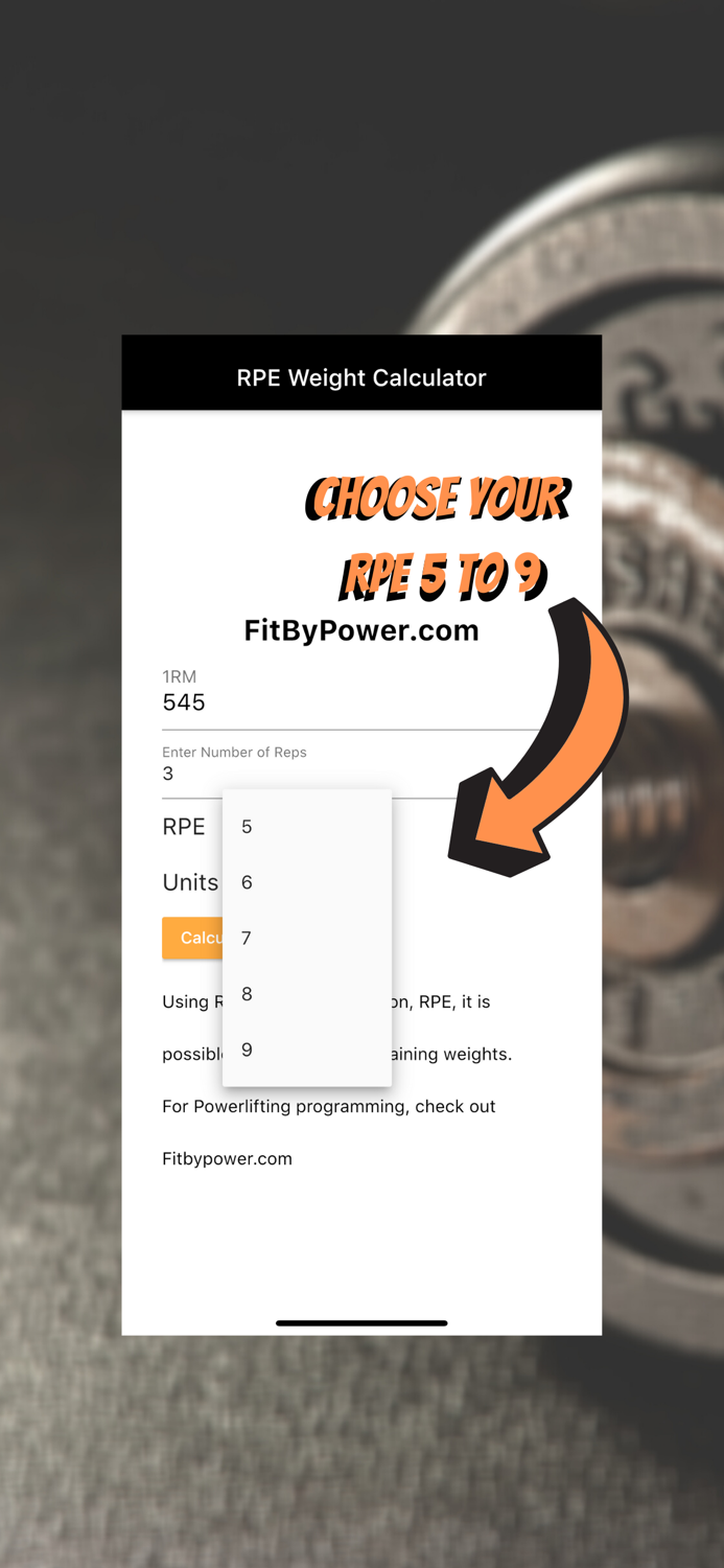 RPE Weight Calculator