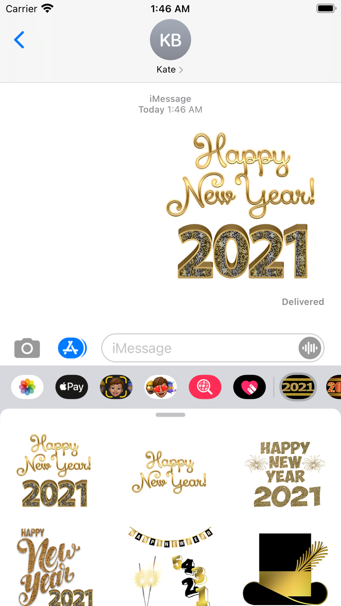 2021 Happy New Year Stickers