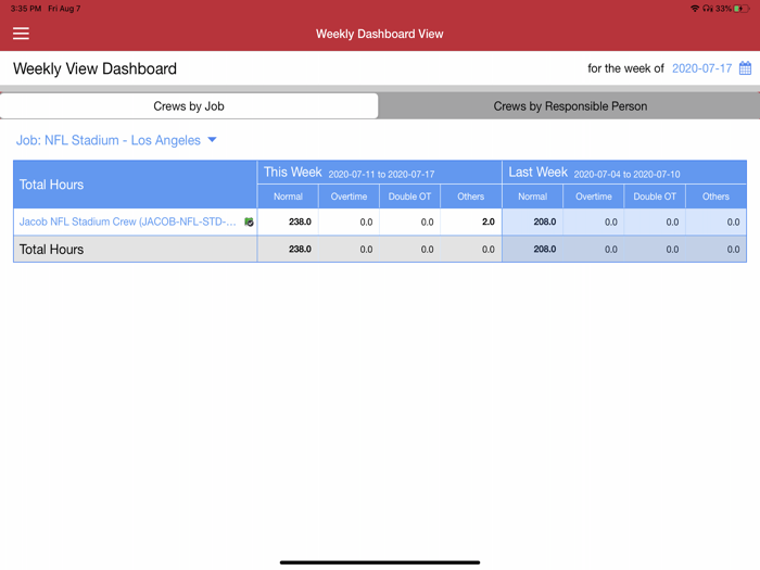 CMiC Mobile Crew Time