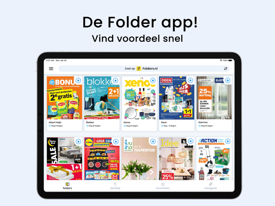 Folders.nl iPad app afbeelding 1