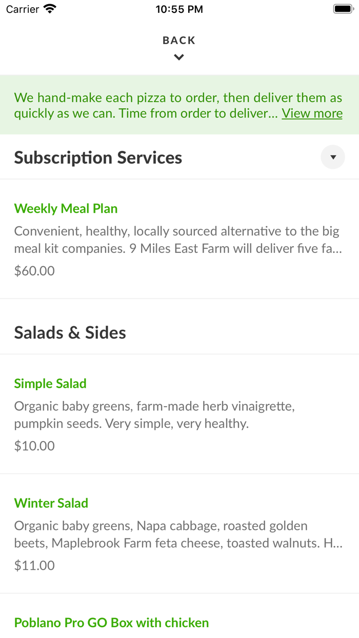 9 Miles East Farm Pizza